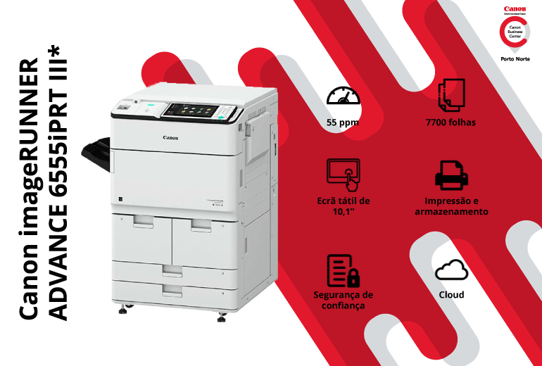Impressora de escritório imageRUNNER ADVANCE 6555iPRT III* - CBC Porto Norte